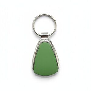 Sleek Metal Green Accent Keychain Accessory Professional Minimalist Design